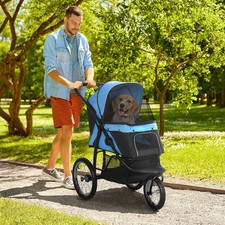 Pet Stroller for Small Dogs, Medium Dogs, Blue