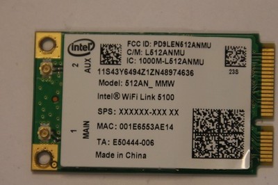 WLAN PCIe Intel 5100 512AN_MMW Thinkpad X200 T500 T400 W500 DELL HP - 43Y6493