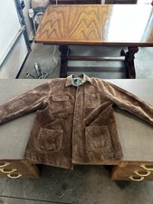 Polo Country Ralph Lauren Brown Leather Suede Button Spread Collar Men's Jacket