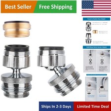 Elegant 3/4 Inch Chrome Faucet Adapter Kit with Swivel Design for Garden Hoses
