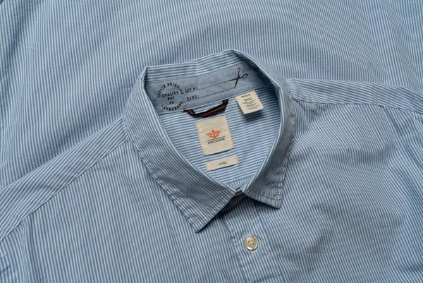 Men Dockers Shirt Blue Cotton 36 / S / 44