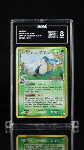 Snorlax (Delta Species) 10/101 Dragon Frontiers Reverse Holo TAG 8 NM+