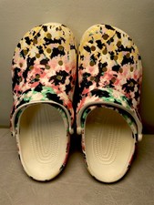 Classic CROCS Paint Splatter Tie Dye CLOGS Shoes Size Womens 7 Mens 5