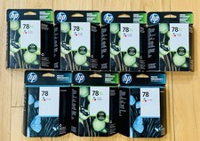 Lot of 5 HP 78 XL Tri-Color Ink Cartridge and 2 HP 78 New Sealed Expired