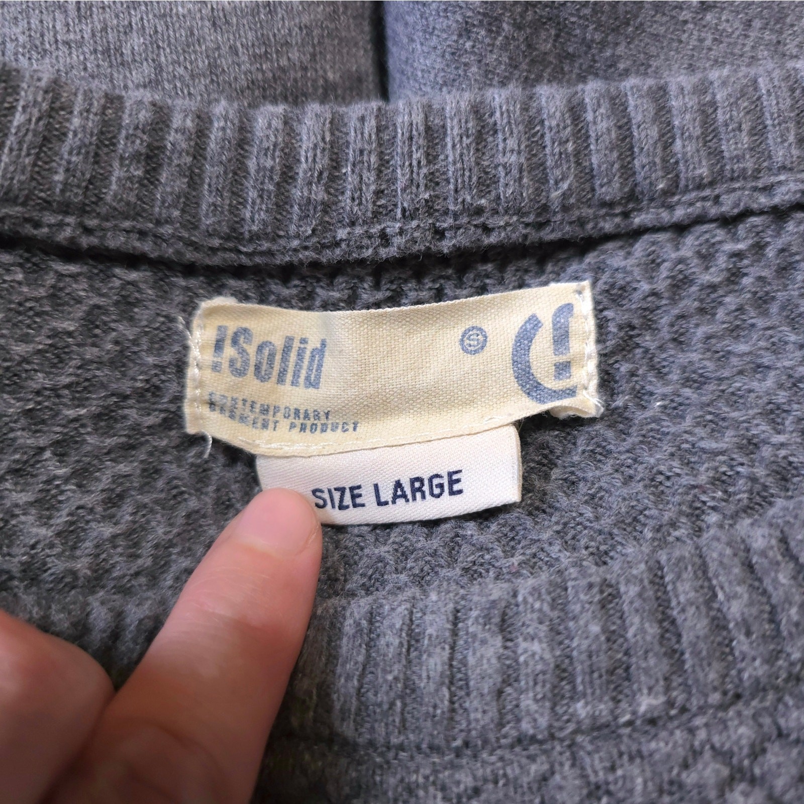 !Solid Contemporary Garment Product Dark Grey Men… - image 3