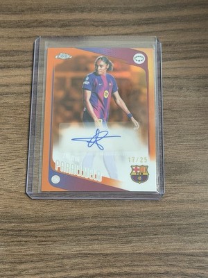 Salma Paralluelo Barcelona Autograph /25 Orange Topps Chrome Womens