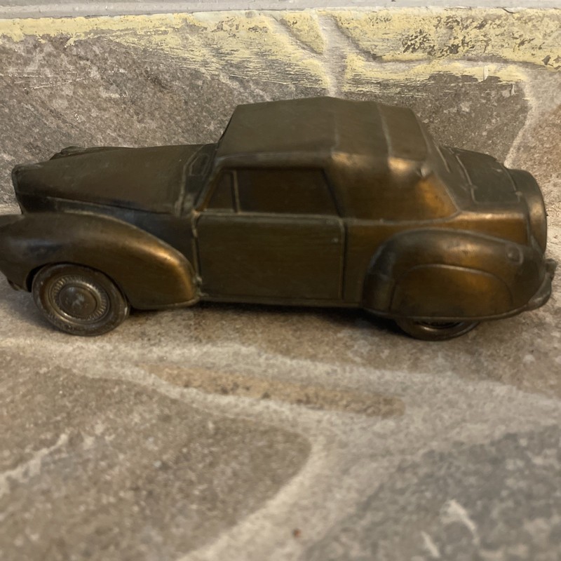 Vintage Banthrico 1941 Lincoln Continental Bronze Promo Car Coin Bank