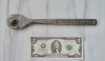 Vintage 10.25  PLUMB Plvmb Tools USA ½  Drive No. 5449 Pebble Handle RATCHET