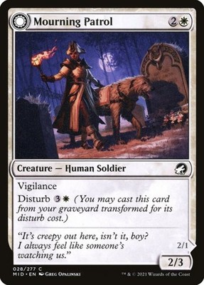 Mourning Patrol // Morning Apparition (Innistrad: Midnight Hunt 28) - Common Mag