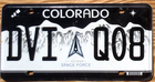 Item photo. Show Listing Details page. Listing Colorado License Plate Number Tag – Space Force