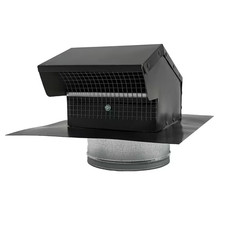 5 In. Goose Neck Vent - Roof Cap in Black