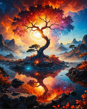 Paint by Numbers Kit for Adults Tree Paint-By-Number Kits Acrylic on Canvas DIY