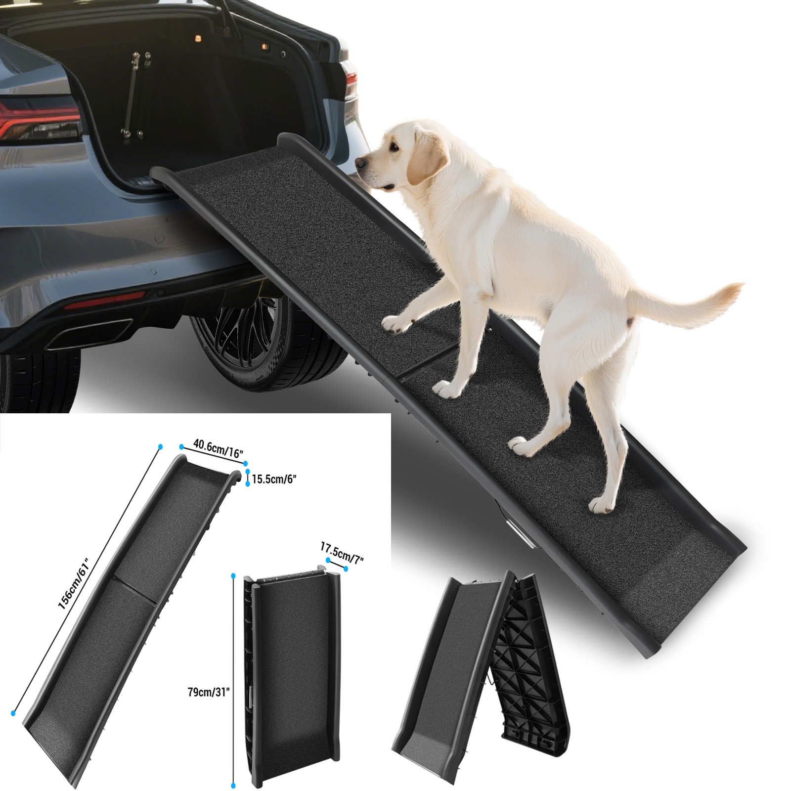 Folding Pet Dog Ramp Large Lightweight Strong Portable Foldable Travel Step