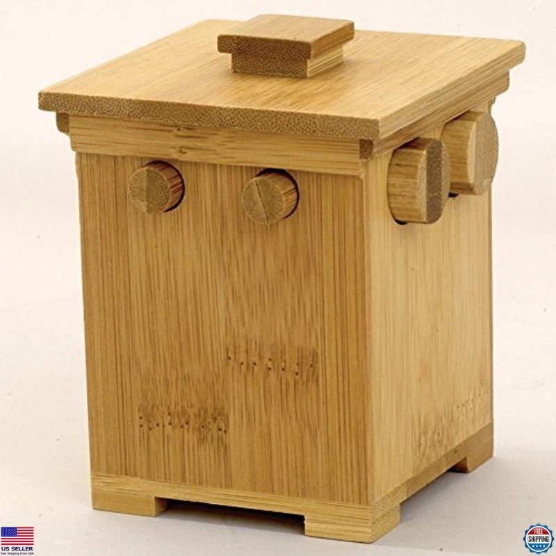 Caja de rompecabezas de bambú de madera - Rompecabezas de 1 pieza - Regalo único para amantes de los rompecabezas Foto 4 de 4