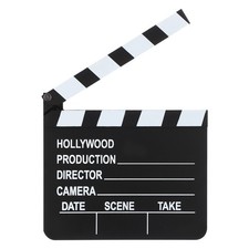 Wooden Movie Film Clapboard 7.09x7.87" Movie Theater Decor, H-Black