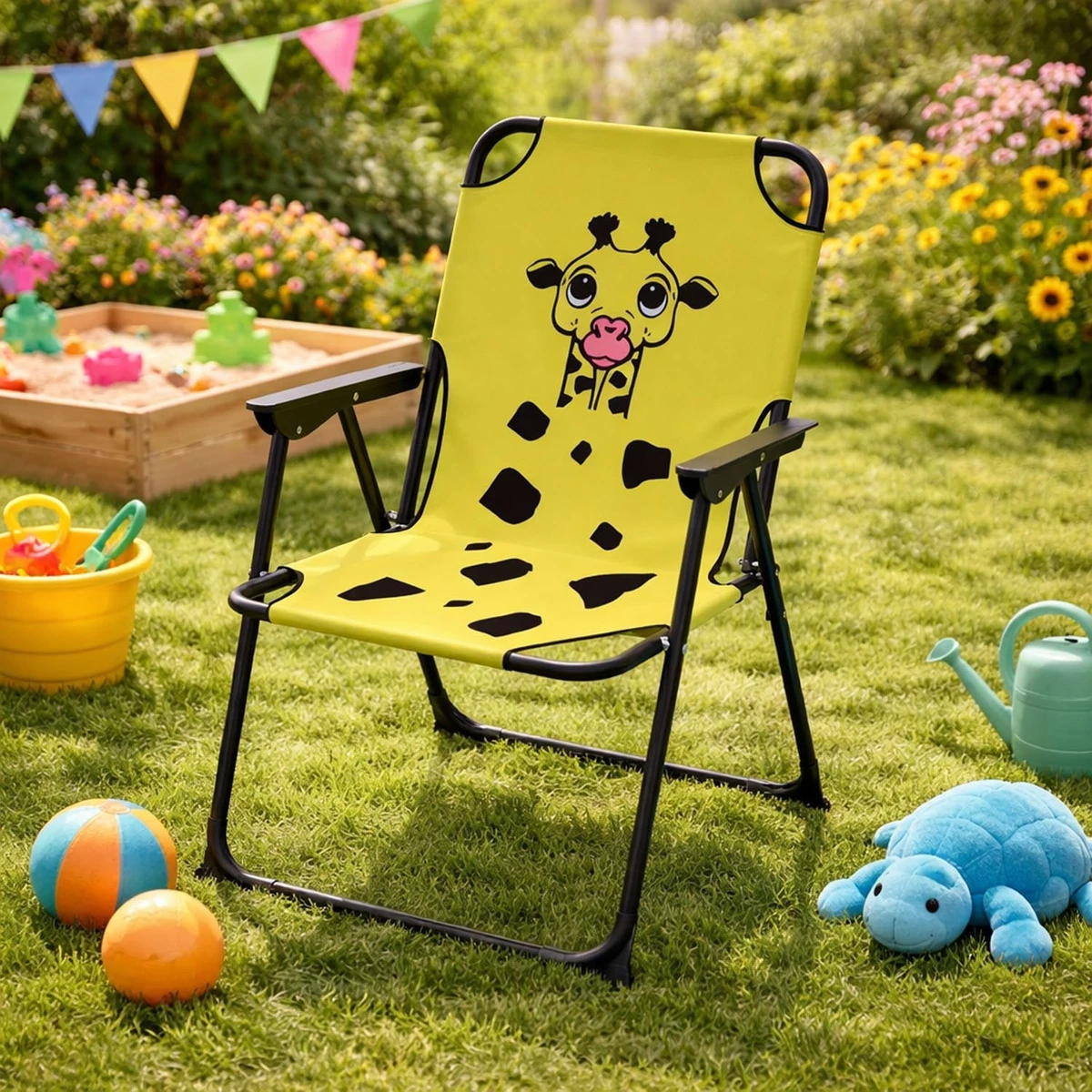 Kinder Campingstuhl Klappstuhl Katze Orange - Leichter Kindersitz Mit  Getrnkehalter Und Tragetasche