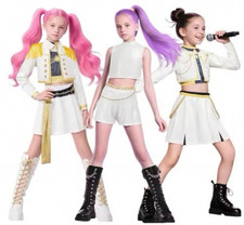 Kpop Demon Hunters Rumi Mira Zoey Dress Girls Cosplay Halloween Costume Party