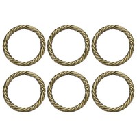 "6 St. FrüHling O-Ringe 1 1/4\" Runde Metall Snap Haken Bronze FüR Taschen"