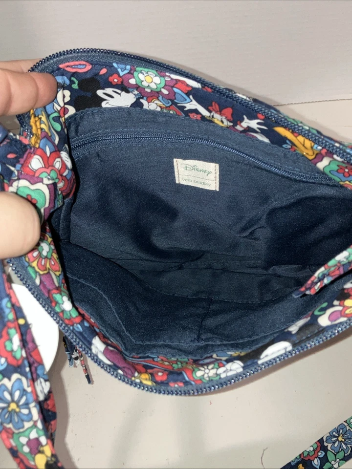 VERA BRADLEY DISNEY MICKEY AND FRIENDS PLAYFUL FLORAL TRIO ZIP HIPSTER /NWT - Image 4 of 4