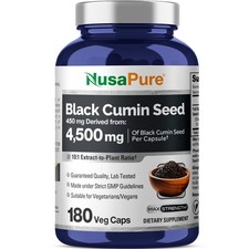 NusaPure Full Spectrum Black Cumin Seed 10:1 Extract, 450 mg Equivalent to 4,500