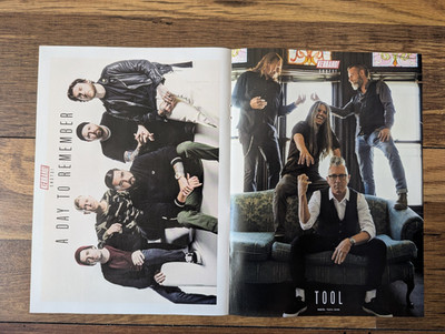 A Day To Remember & Tool Kerrang! Double Page Poster