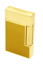 S.T Dupont Line 2 Perfect Ping Lighter Yellow & Gold Dragon Pattern C16630 NIB