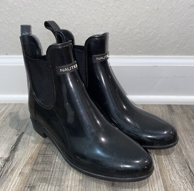 NAUTICA WOMEN'S BLACK PULL ON WATERPROOF ANKLE