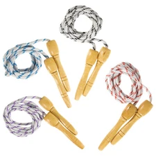 Craft County Wooden Jump Rope For Kids - Fitness Skipping – 4 Fun Colors!!!