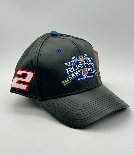 Rusty Wallace #2 Nascar Miller Racing Vtg Leather Fitted Sports Hat Cap NWT dale - Picture 2 of 9