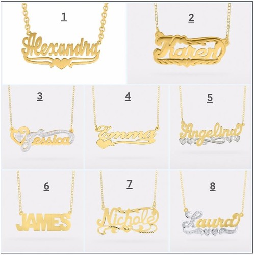 Personalized Sterling Silver Gold Any 