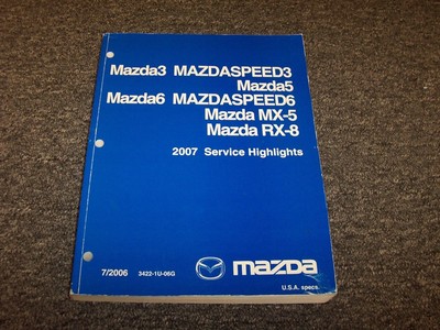 2007 Mazda RX-8 Coupe Service Highlights Shop Repair Manual Touring Sport 1.3L