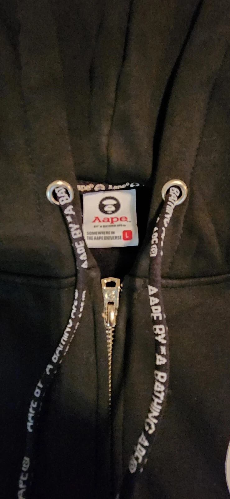 A BATHING APE (BAPE) Felpa con cappuccio uomo Aape x Steven Harrington taglia Large nera una scimmia da bagno