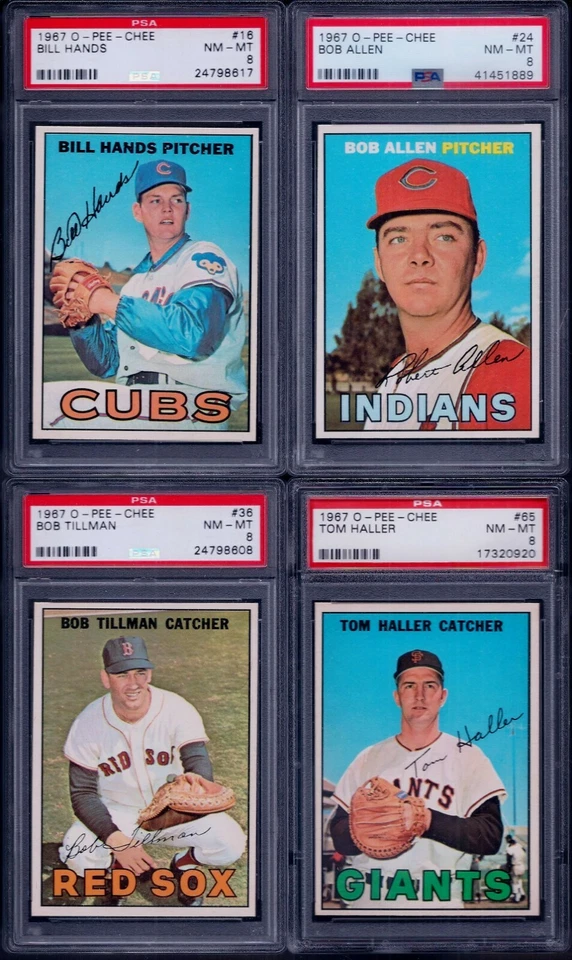 PSA 8 1967 OPC O-pee-chee by Topps #164 Dwight Siebler Minnesota Twins LOW POP 6 - Image 4 of 4