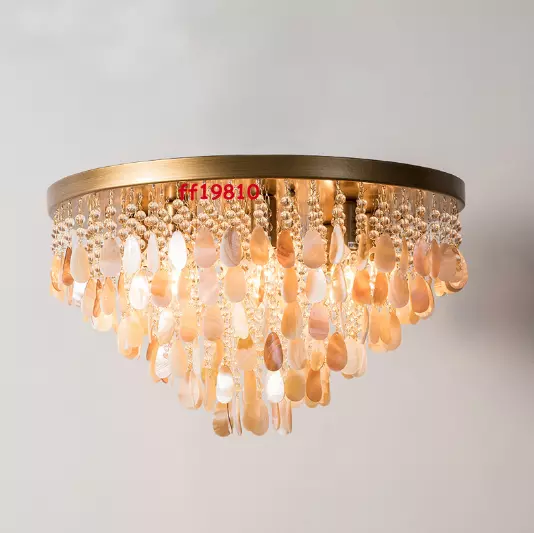 Capiz semi flush mount light deals