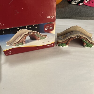 Holiday Time Cobblestone Bridge Christmas Village Accessory Holiday M0665