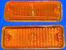 GM TRUCK 73-80 CHEVROLET CHEVY TRUCK C10 FRONT AMBER PARKING LIGHT LENSES PAIR