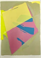 DARRYL HUGHTO ABSTRACT 1978 CONTEMPORARY COLOR FIELD SCREENPRINT