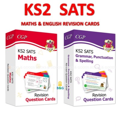 KS2 SATS Ages 7-11 Revision Question Cards Maths & English Key Stage 2 CGP
