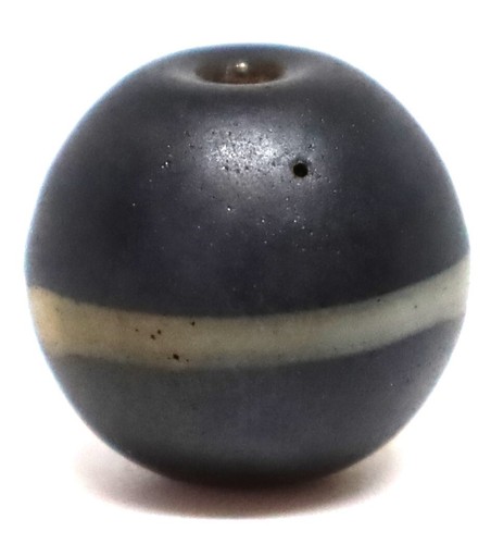 ancient vintage old one line glass bead size 16mm/14.9mm - Foto 1 di 5
