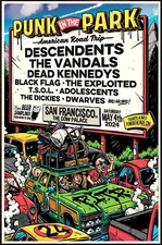 DESCENDENTS VANDALS DEAD KENNEDYS TSOL Punk In The Park 2024 Ltd Ed RARE Poster!