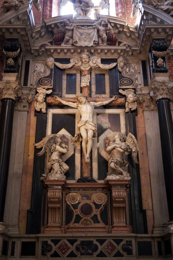 Toile église crucifixion 50x70 cm de qualité galerie d'art avec châssis