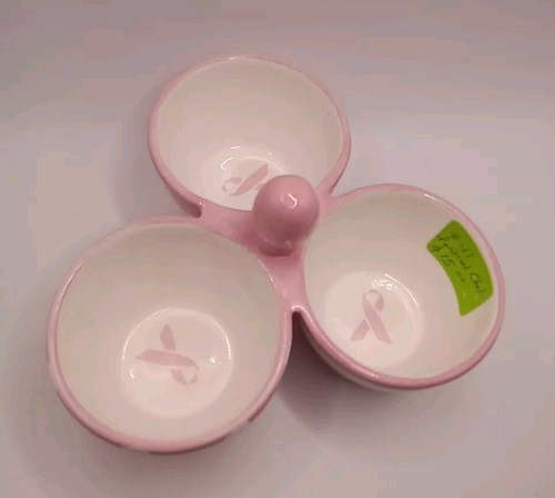 Pampered Chef Simple Additions Pink Trio Snack Dip Bowls HELP WHIP CANCER - Picture 4 of 9