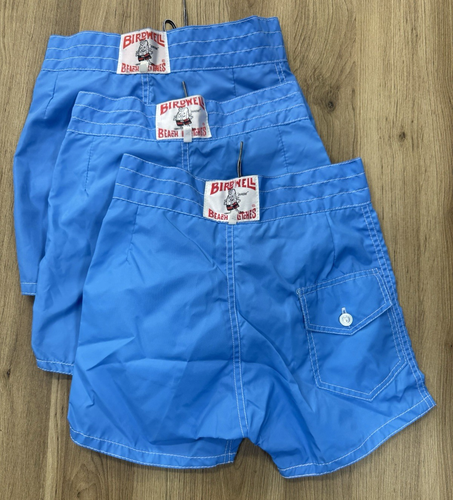 Lot of 3 Birdwell Beach Britches Board Shorts Men’s Size 24 Blue Vintage USA
