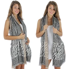 Fashion Animal Pattern Pashmina Scarf Shawl Wrap  Giraffe/ Leopard/ Zebra