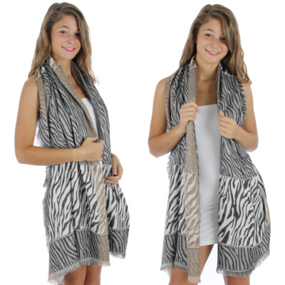 Fashion Animal Pattern Pashmina Scarf Shawl Wrap Giraffe
