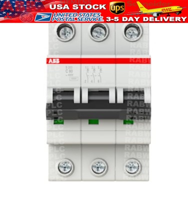 1PC New ABB Micro circuit breaker S203-C80 3P 80A #LL