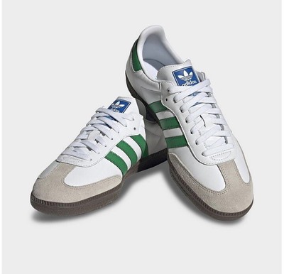 ADIDAS ORIGINALS SAMBA OG CASUAL MEN'S SIZE 11.5  White/Green/Gum - IG1024 100