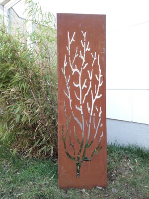 Edelrost Sichtschutz Rost Sichtschutzwand Rost Gartendeko Gartenzubehor 125 35cm Ebay