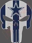 Dallas Cowboys Punisher skull sticker/Decal for Car/Truck/Boat 3"-24" DCP1