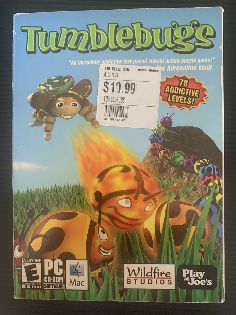 Rare 2005 TUMBLEBUGS Action Puzzle (PC/MAC CD-ROM) Windows